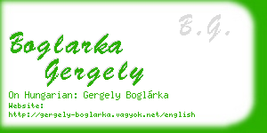 boglarka gergely business card
